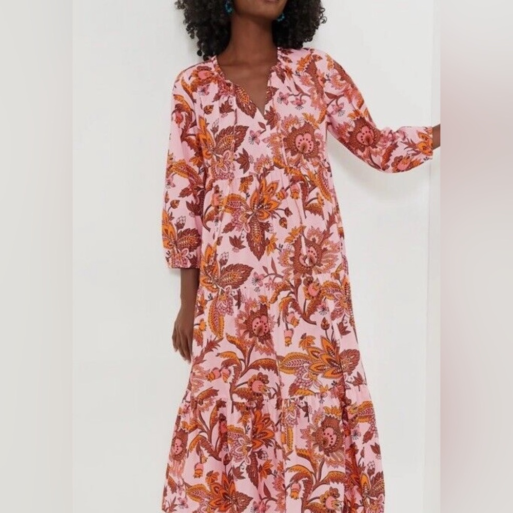 NWT Tuckernuck Sunset Chintz Long Sleeve Salty Paloma Caftan; Size S